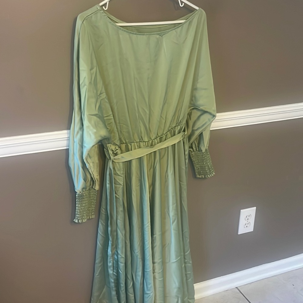 Satin long dress